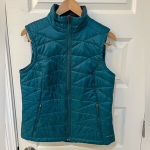 COLUMBIA Women’s Teal Omni Heat Vest With Omni Shield Liner Lightweight Sz. Med